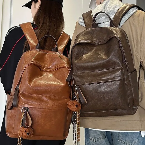 Luxury Bags That Fit Laptop - High Quality Women Man Backpack PU