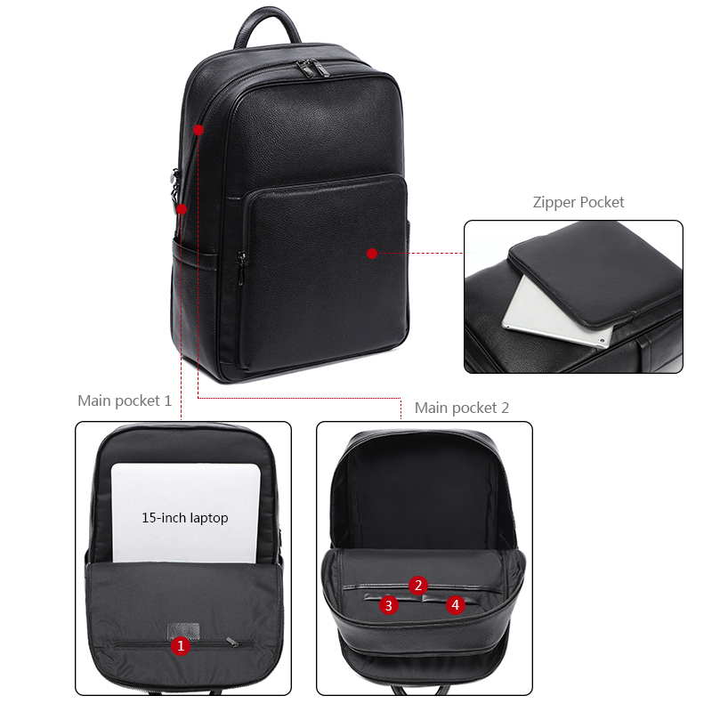 100% Cow Genuine Leather Men B - Luxury Bags That Fit Laptop recensione e prezzo