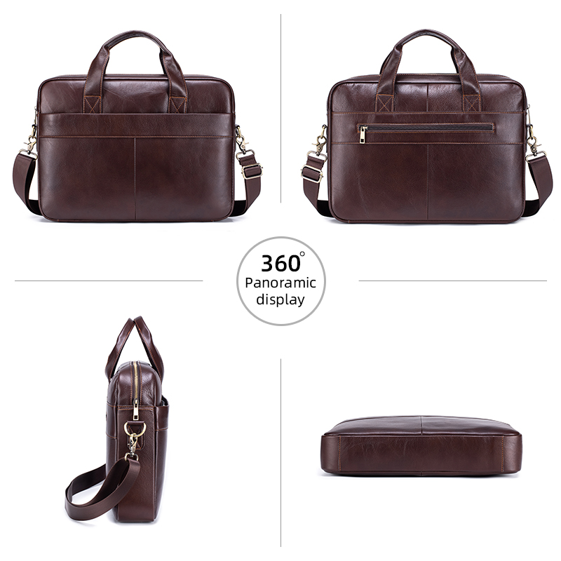 Genuine Leather Men's Briefcas - Luxury Bags That Fit Laptop recensione e prezzo