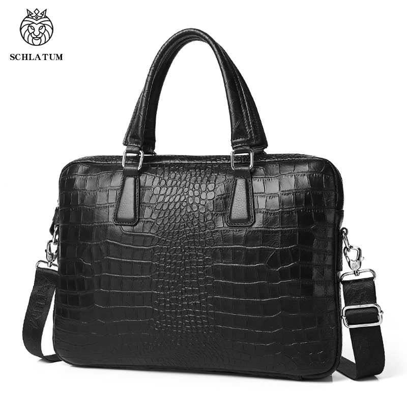 SCHLATUM Genuine Leather Croco - Luxury Bags That Fit Laptop recensione e prezzo
