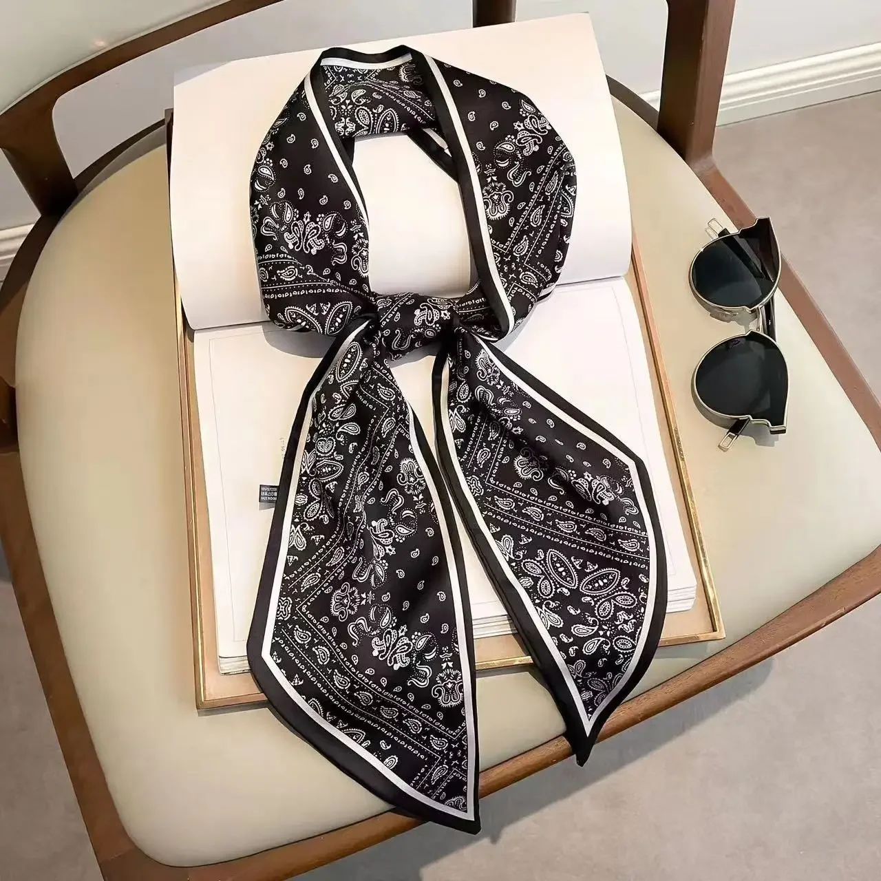 Design Print Skinny Scarf Plai - Luxury Bags Designer recensione e prezzo
