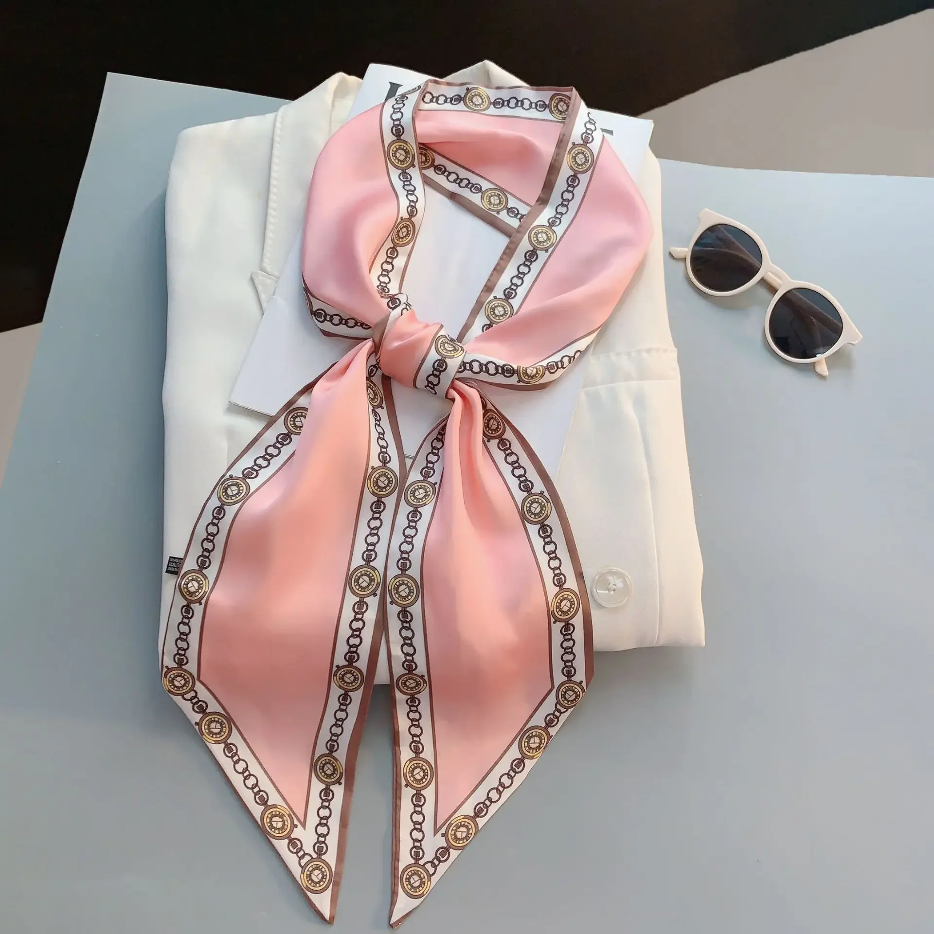 Design Print Skinny Scarf Plai - Luxury Bags Designer recensione e prezzo