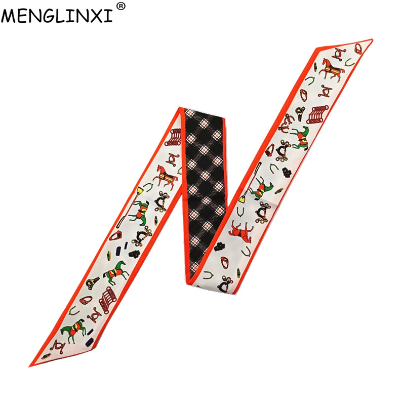 Horse Plaid Skinny Scarf Women - Luxury Bags For Women Brands recensione e prezzo