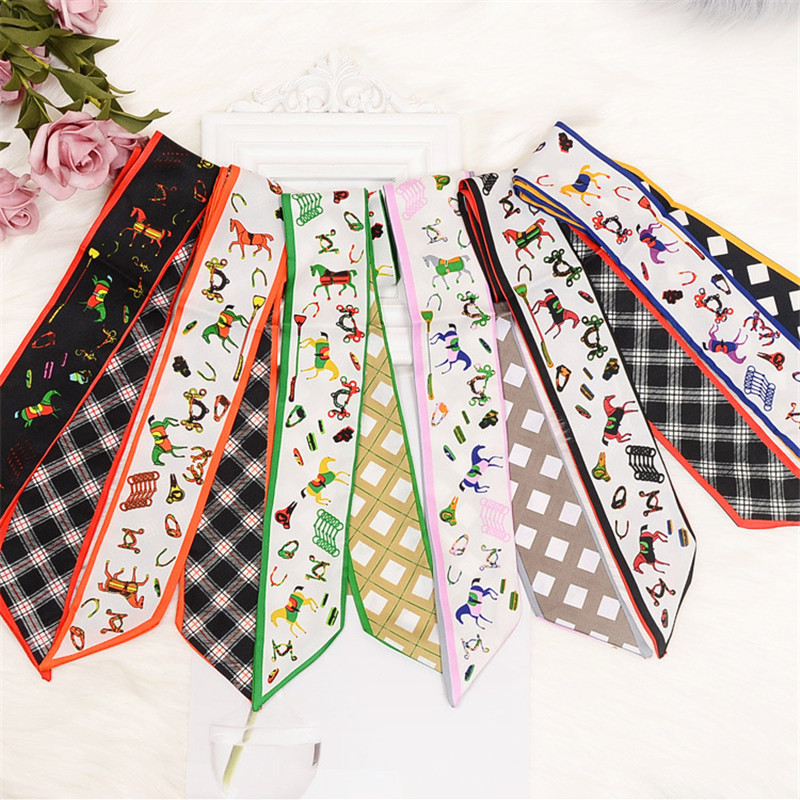 Horse Plaid Skinny Scarf Women - Luxury Bags For Women Brands recensione e prezzo