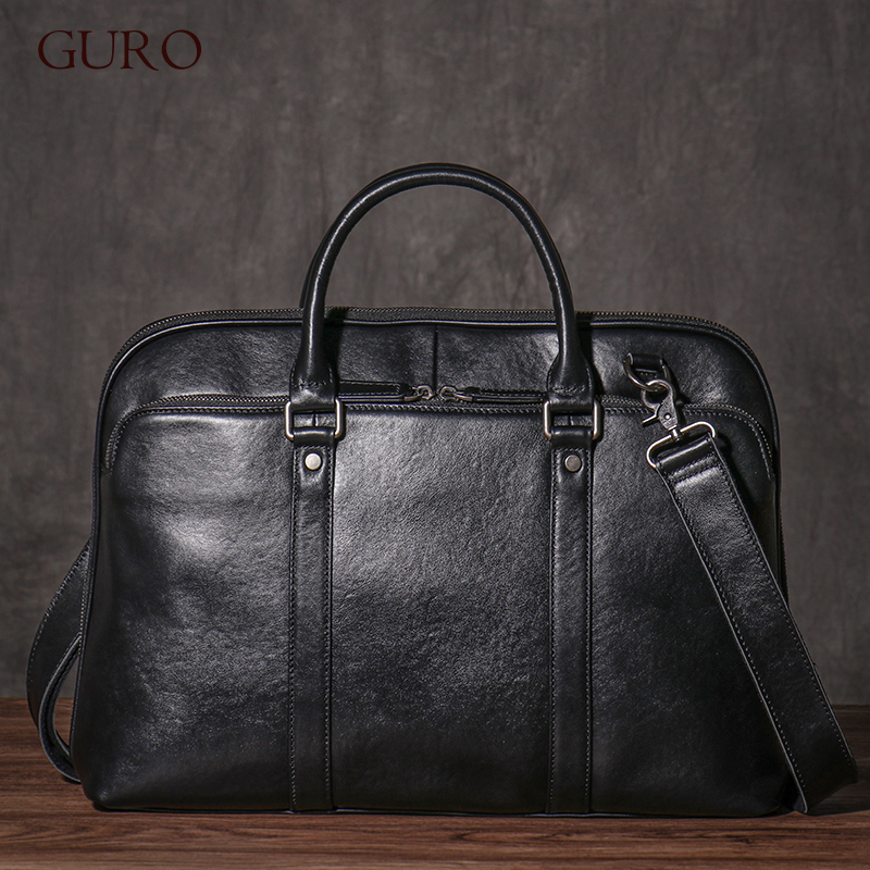 GURO Men's Luxury Genuine Leat - Luxury Bags That Fit Laptop recensione e prezzo
