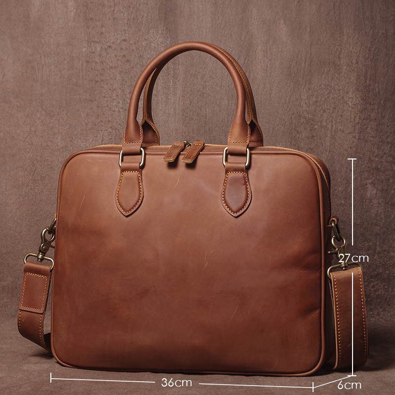 GURO Men Crazy Horse Cowhide B - Luxury Bags That Fit Laptop recensione e prezzo