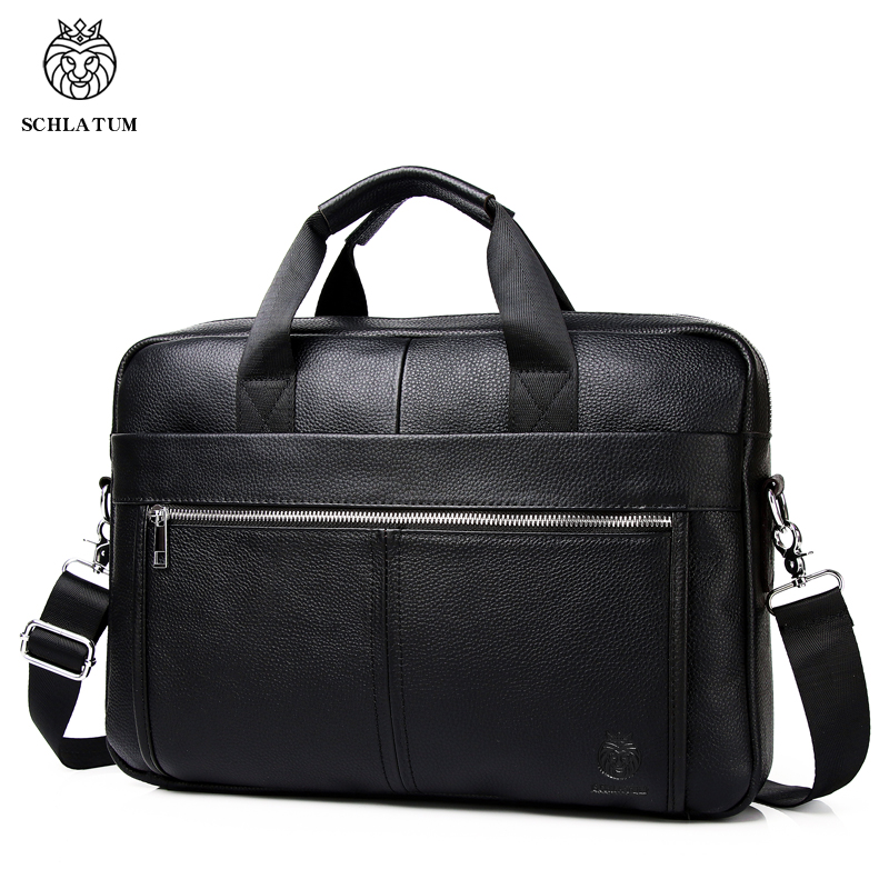 SCHLATUM Genuine Leather Brief - Luxury Bags That Fit Laptop recensione e prezzo