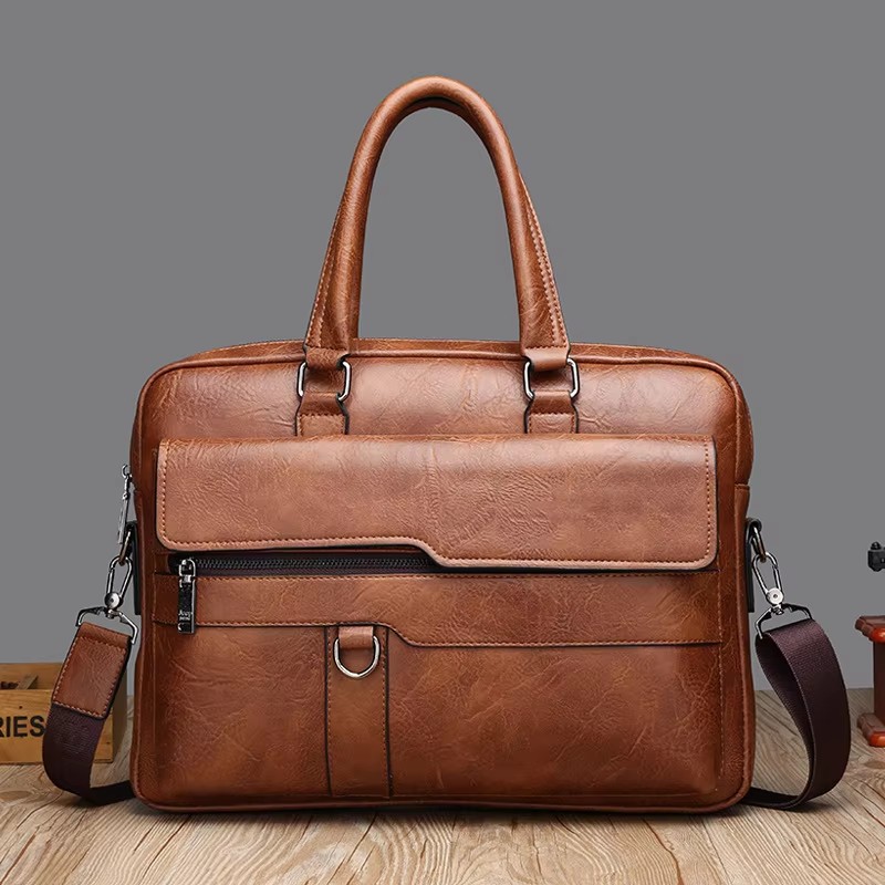 Luxury Brand Men Handbag Leath - Luxury Bags That Fit Laptop recensione e prezzo
